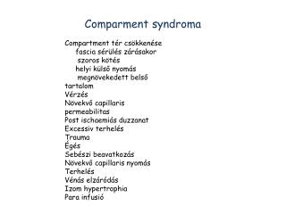 Comparment syndroma