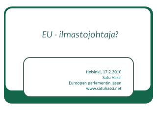 eu ilmastojohtaja