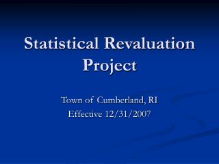 Statistical Revaluation Project