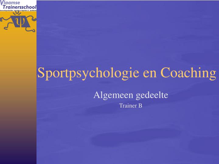 sportpsychologie en coaching
