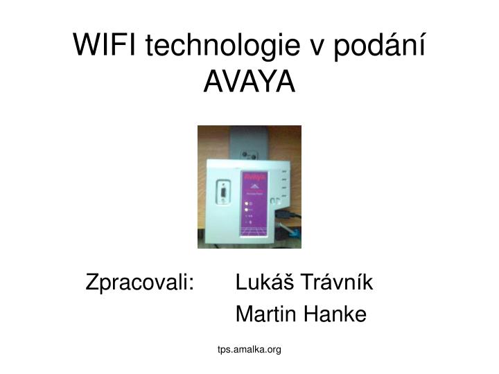 wifi technologie v pod n avaya