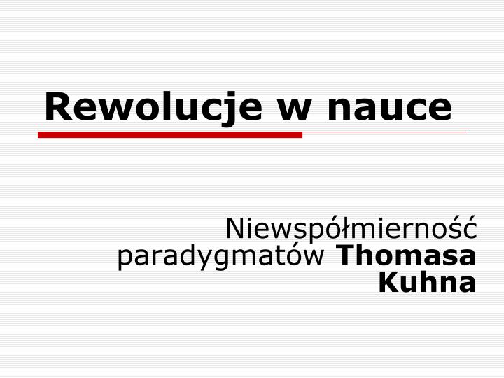 rewolucje w nauce