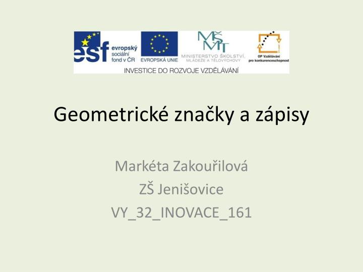 geometrick zna ky a z pisy