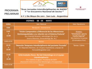 programa preliminar