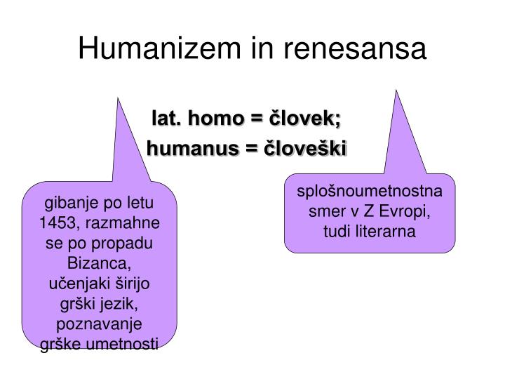 humanizem in renesansa