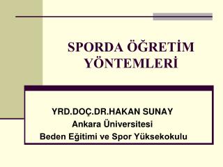 sporda ret m y ntemler