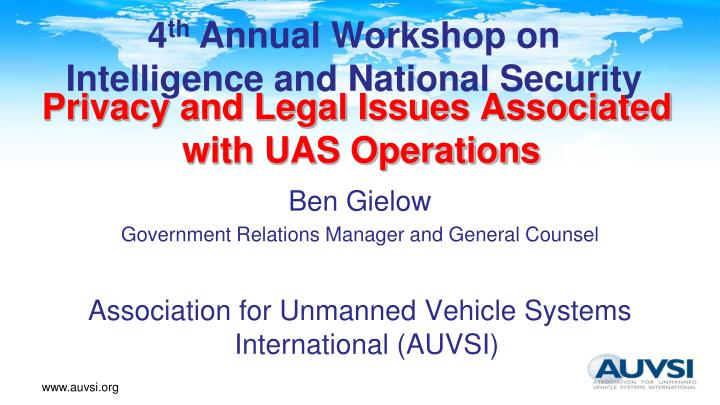 privacy and legal issues associated with uas operations