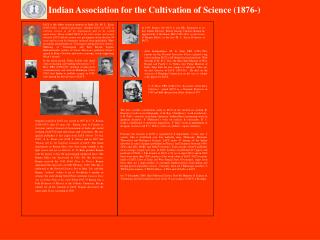 Indian Association for the Cultivation of Science (1876-)