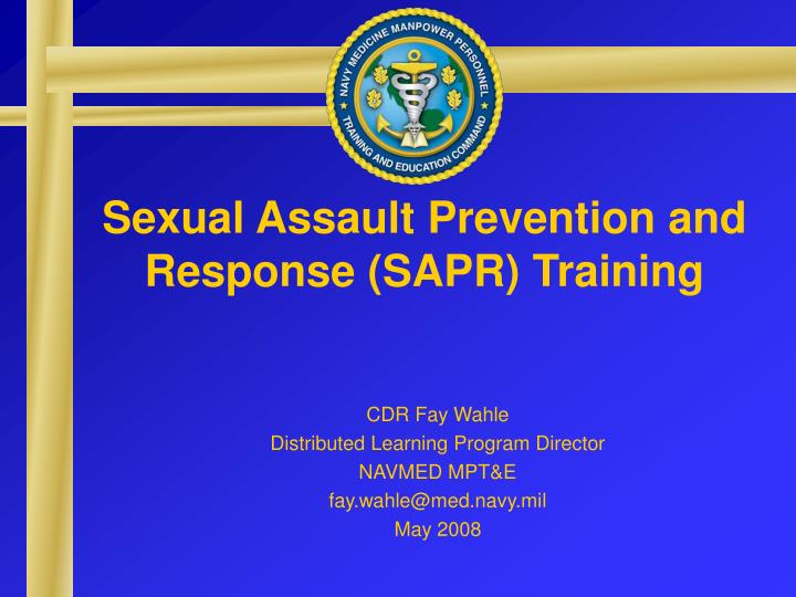 sexual assault prevention and response sapr training