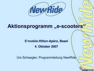 Aktionsprogramm „e-scooters“