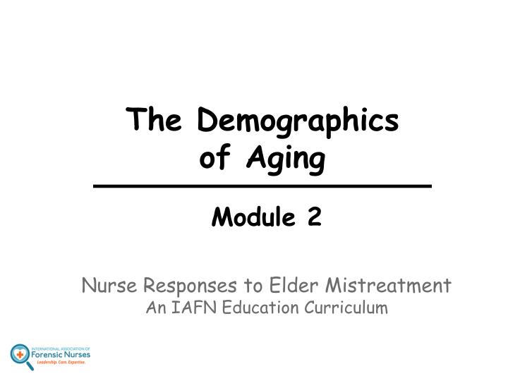 the demographics of aging