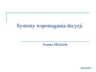 systemy wspomagania decyzji