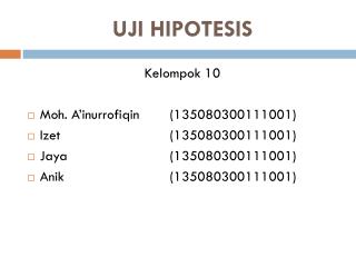 uji hipotesis