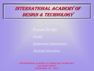 International Academy of Design &amp; Technology