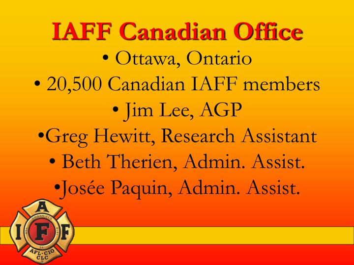 iaff canadian office
