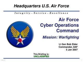 Air Force Cyber Operations Command Mission: Warfighting