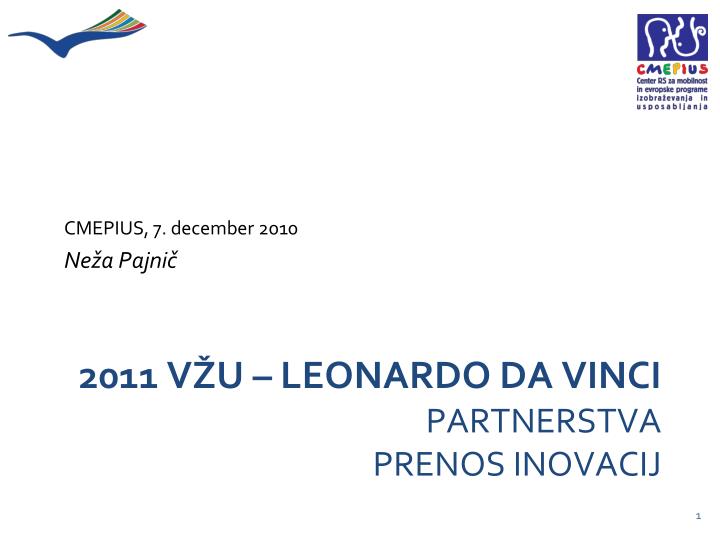 2011 v u leonardo da vinci partnerstva prenos inovacij