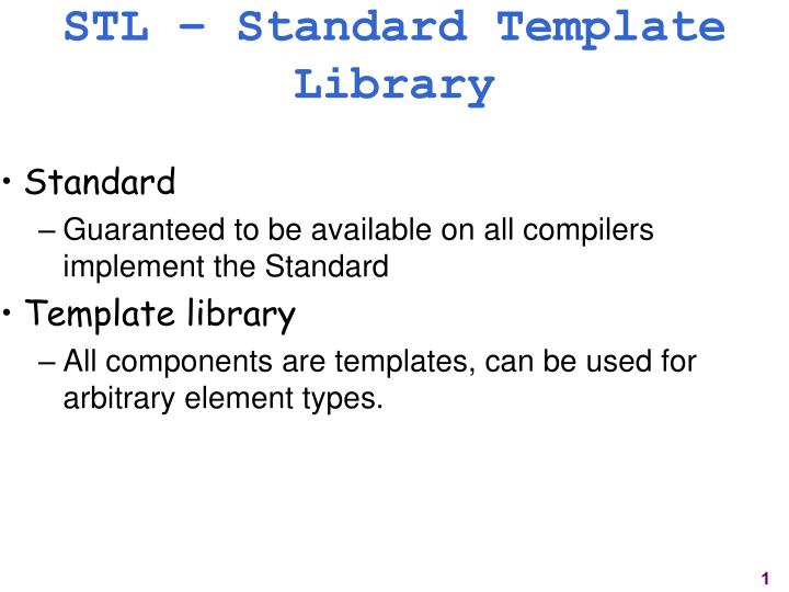 stl standard template library