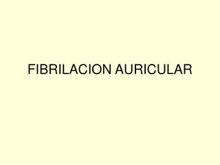 fibrilacion auricular