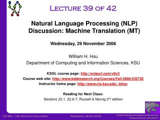 Lecture 39 of 42