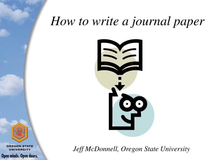 how to write a journal paper