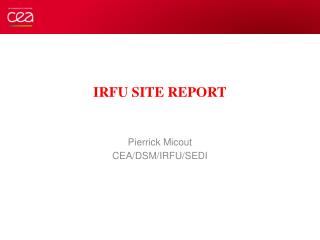 IRFU Site report