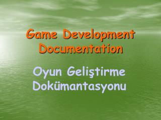 game development documentation