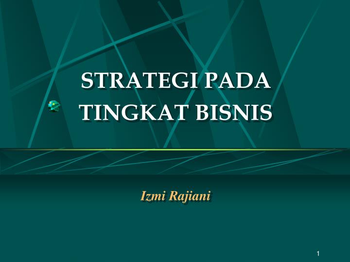 strategi pada tingkat bisnis