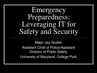 Emergency Preparedness: Leveraging IT for Safety and Security