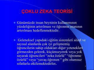 oklu zeka teor s
