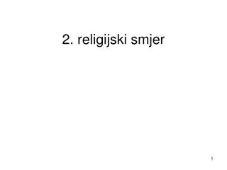 2 religijski smjer