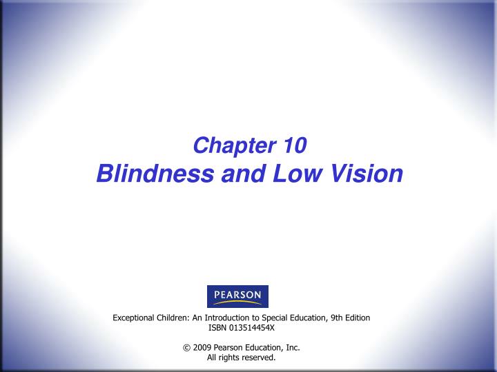 chapter 10 blindness and low vision