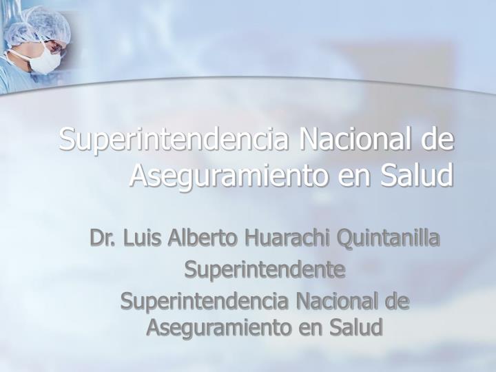 superintendencia nacional de aseguramiento en salud