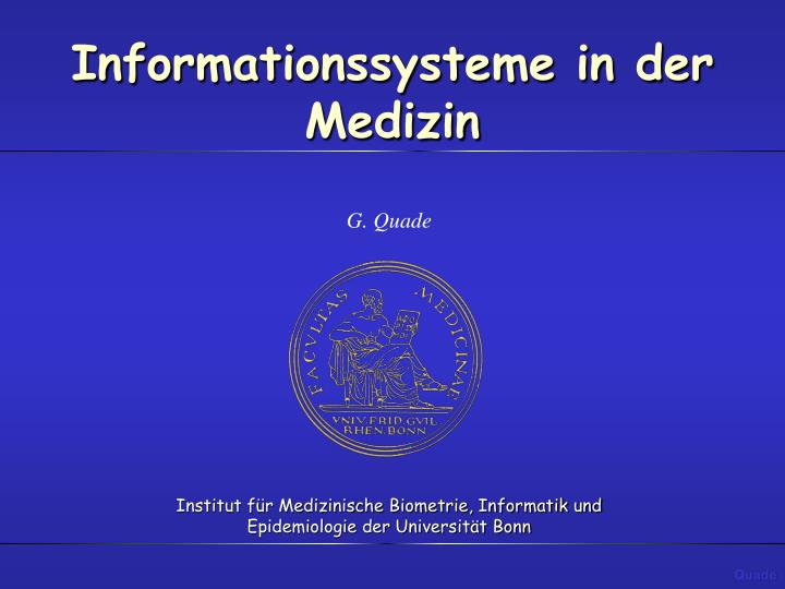informationssysteme in der medizin