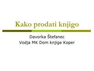 kako prodati knjigo