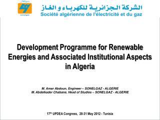 17 th UPDEA Congress, 28-31 May 2012 - Tunisia