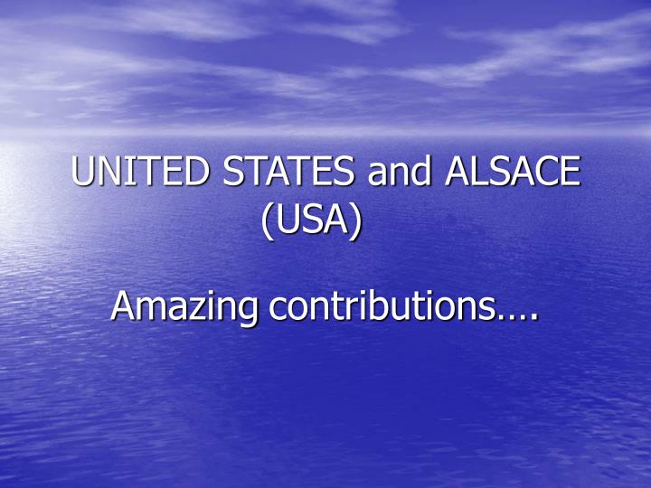 united states and alsace usa