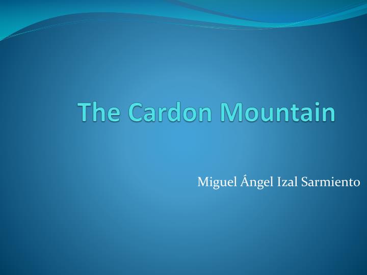 the cardon mountain