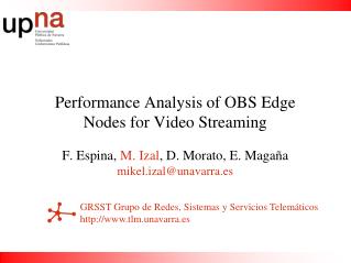 performance analysis of obs edge nodes for video streaming