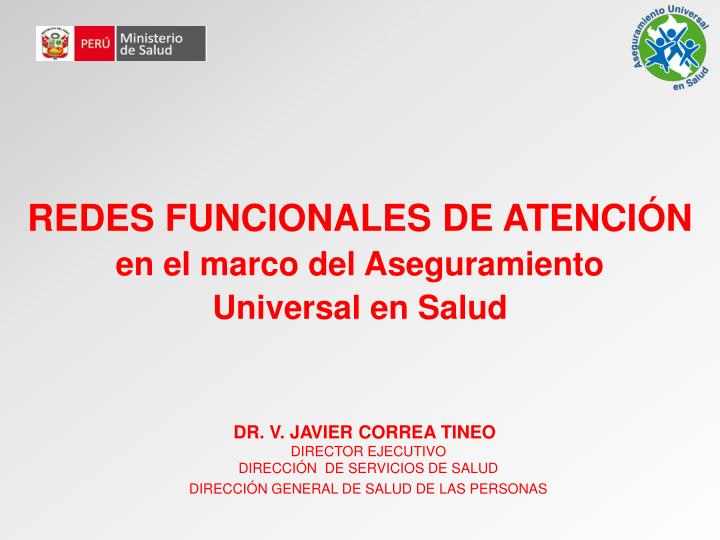 redes funcionales de atenci n en el marco del aseguramiento universal en salud