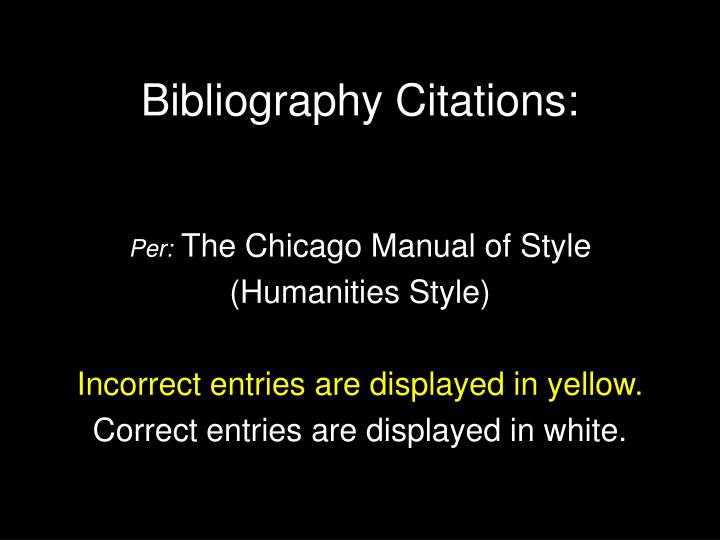 bibliography citations