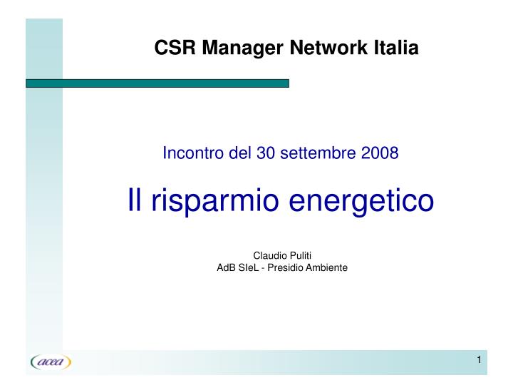 csr manager network italia