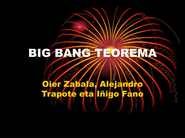 big bang teorema