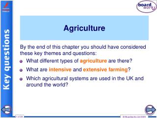 Key questions: Agriculture