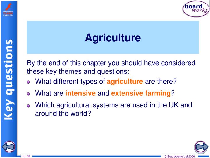 key questions agriculture