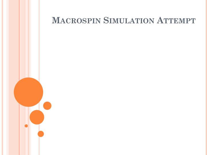 macrospin simulation attempt