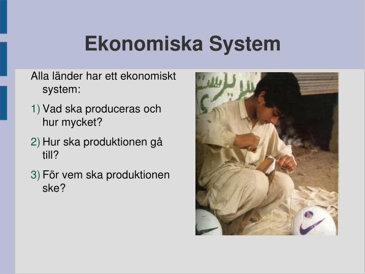 PPT - Ekonomiska System PowerPoint Presentation, Free Download - ID:3513409