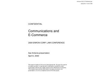 Communications and E-Commerce