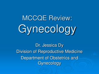 MCCQE Review: Gynecology