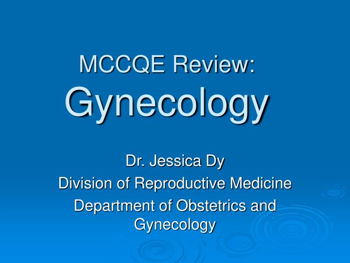 mccqe review gynecology